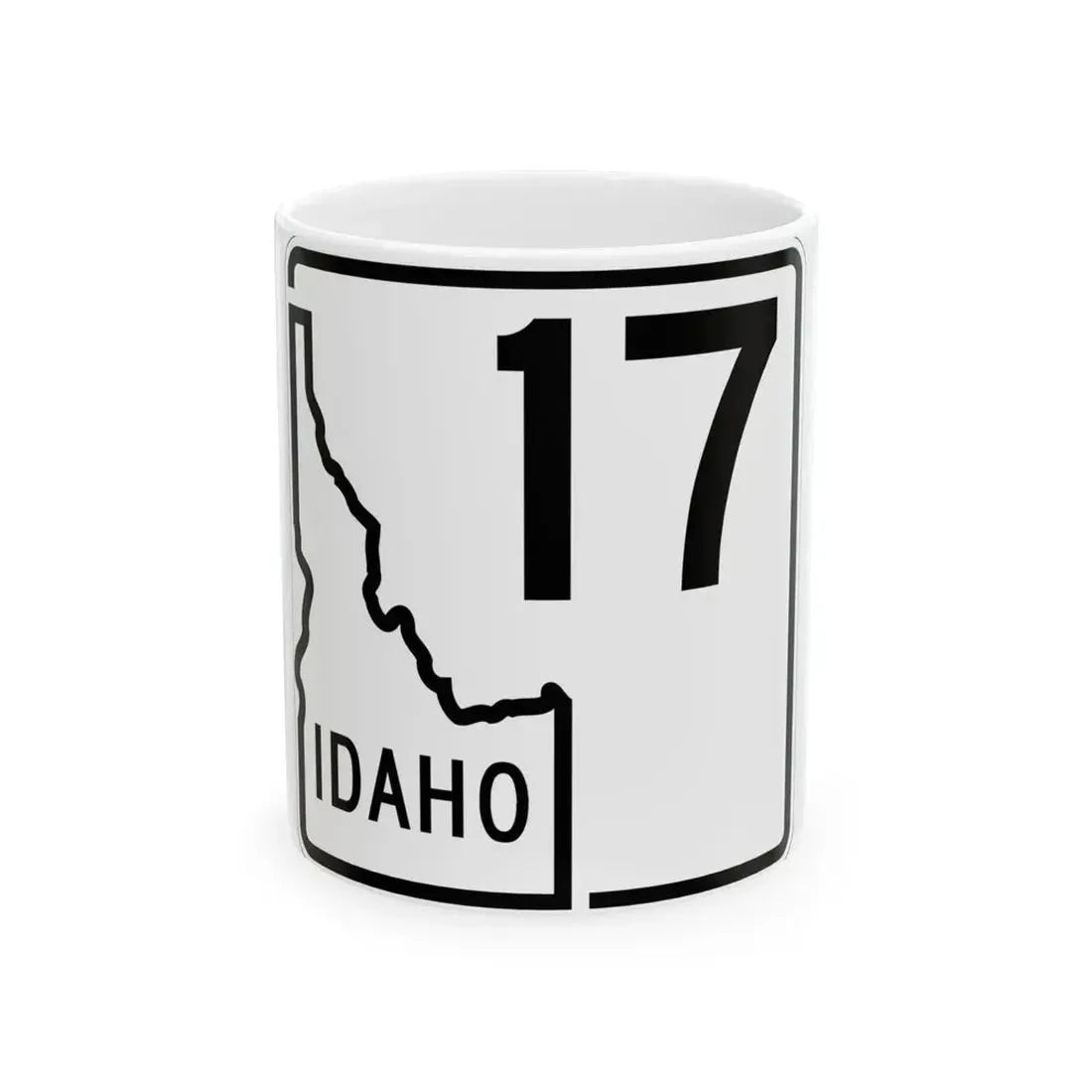 Idaho 17 1955 (Idaho) (Road Sign) White Coffee Mug 11oz - Go Mug Yourself