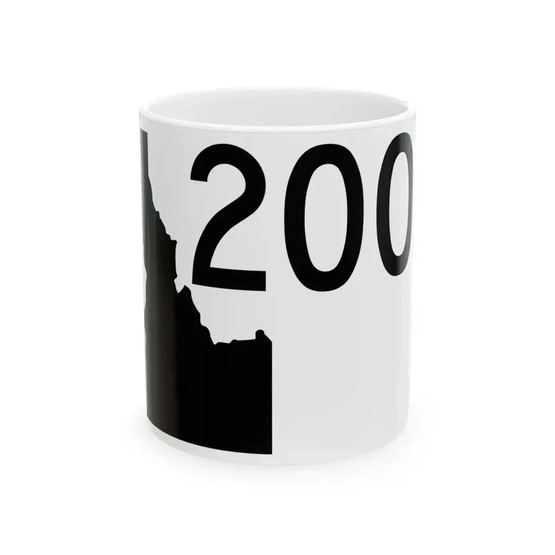Idaho 200 (Idaho) (Road Sign) White Coffee Mug 11oz - Go Mug Yourself