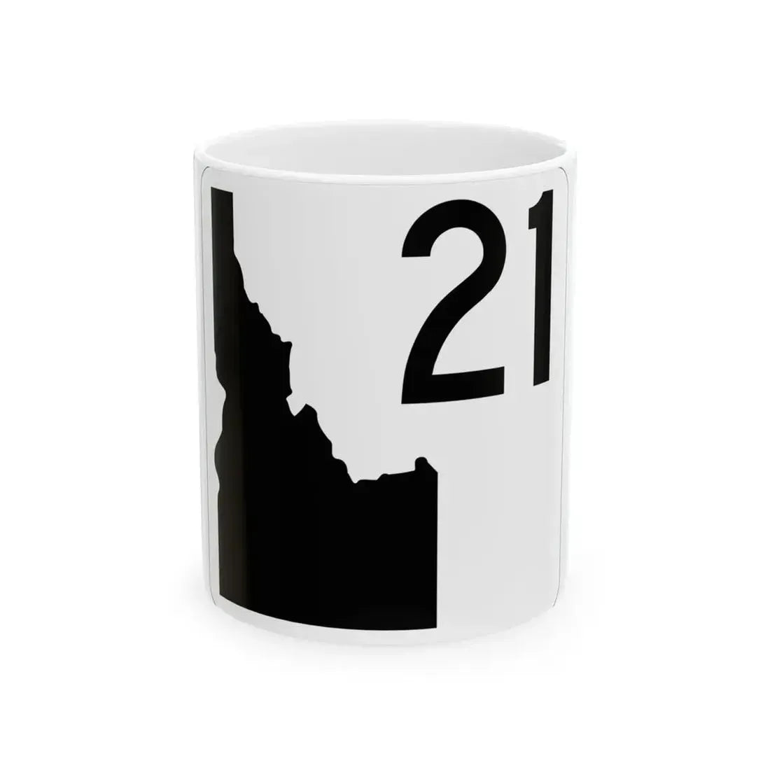 Idaho 21 (Idaho) (Road Sign) White Coffee Mug 11oz - Go Mug Yourself