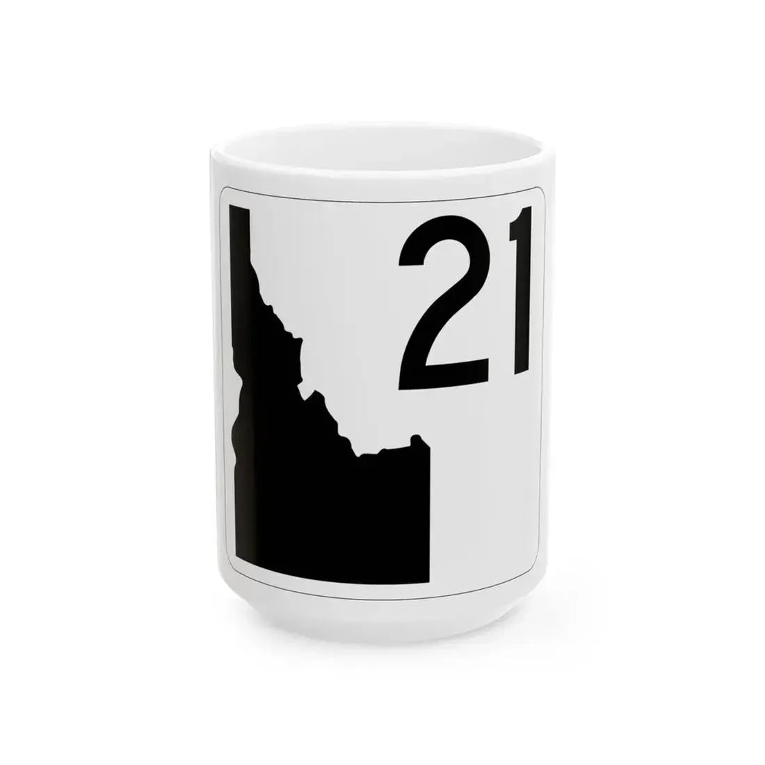Idaho 21 (Idaho) (Road Sign) White Coffee Mug 15oz - Go Mug Yourself
