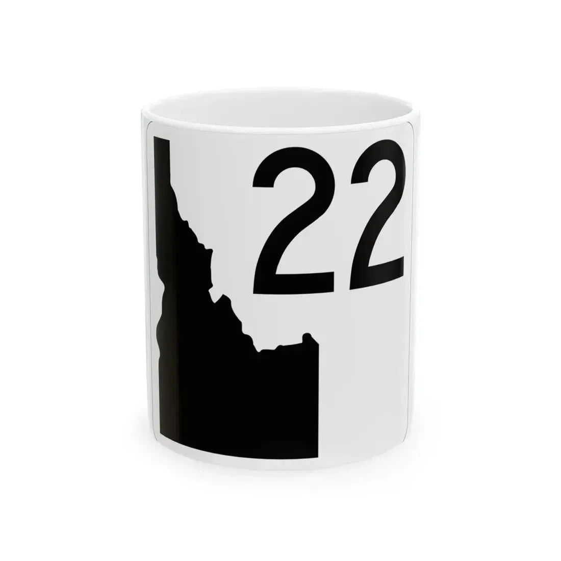 Idaho 22 (Idaho) (Road Sign) White Coffee Mug 11oz - Go Mug Yourself
