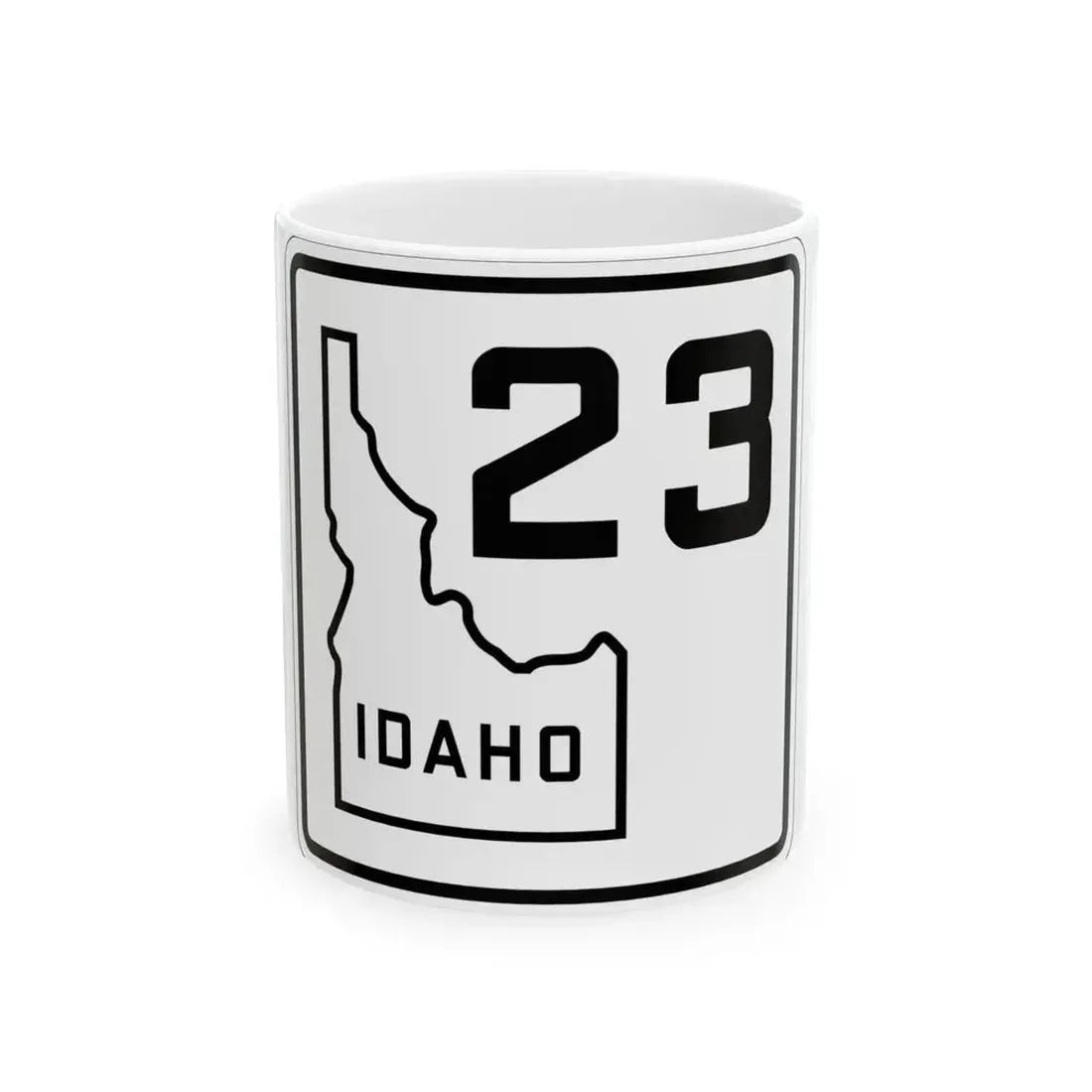 Idaho 23 1930 (Idaho) (Road Sign) White Coffee Mug 11oz - Go Mug Yourself
