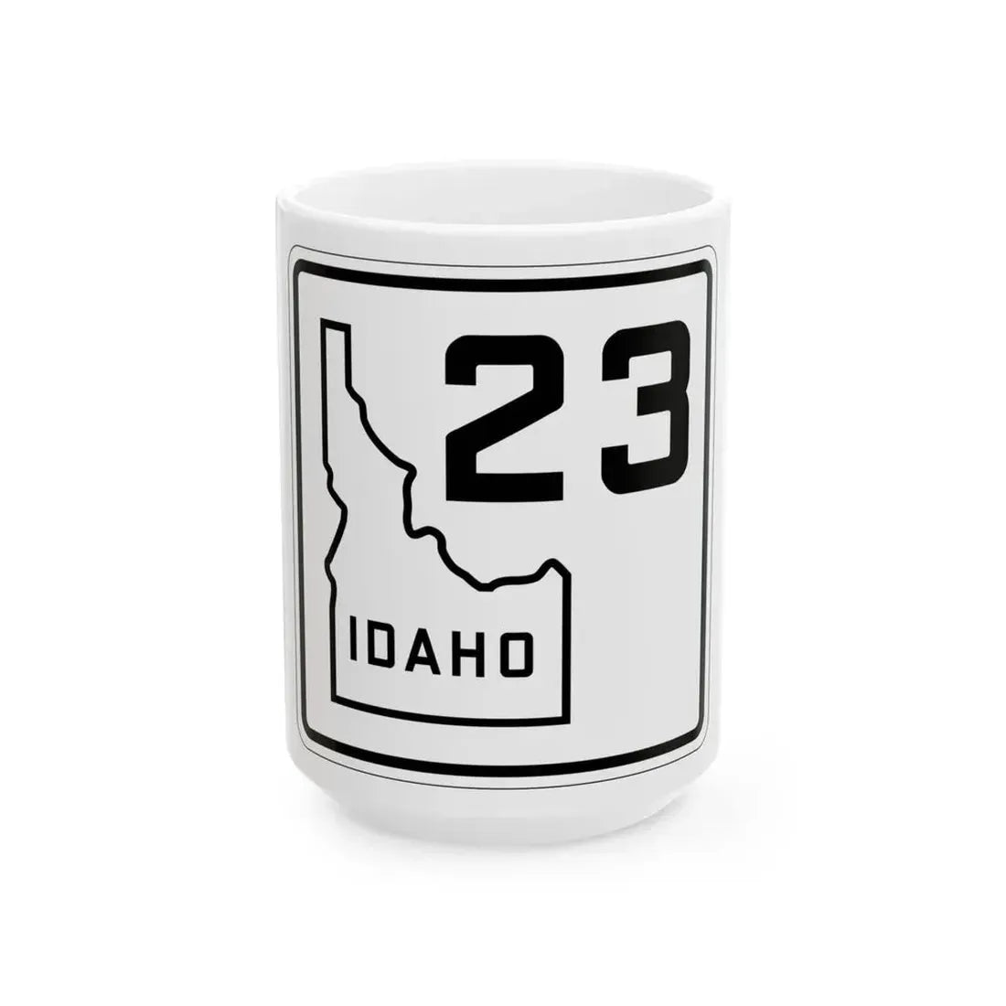 Idaho 23 1930 (Idaho) (Road Sign) White Coffee Mug 15oz - Go Mug Yourself