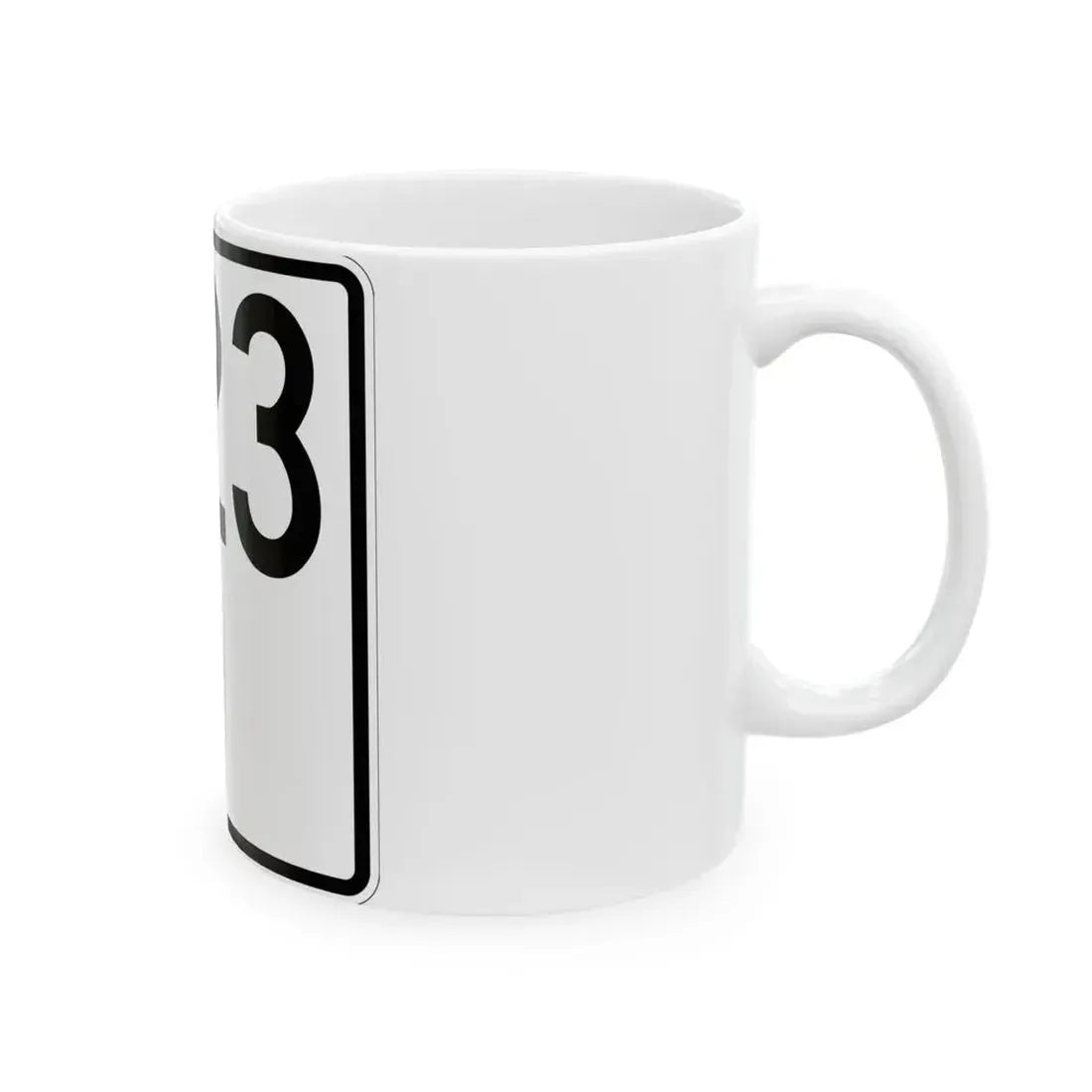 Idaho 23 1955 (Idaho) (Road Sign) White Coffee Mug - Go Mug Yourself