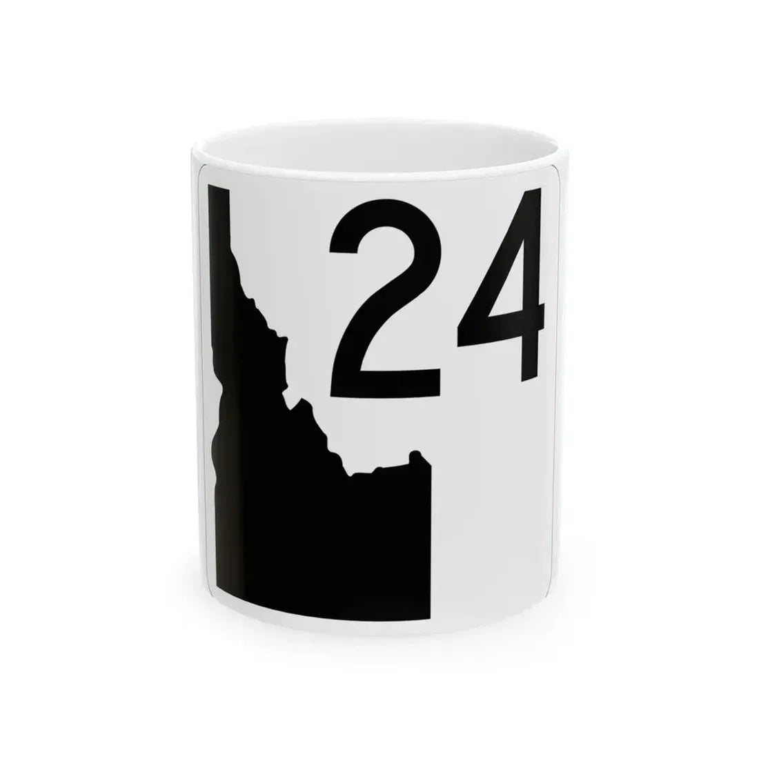 Idaho 24 (Idaho) (Road Sign) White Coffee Mug 11oz - Go Mug Yourself