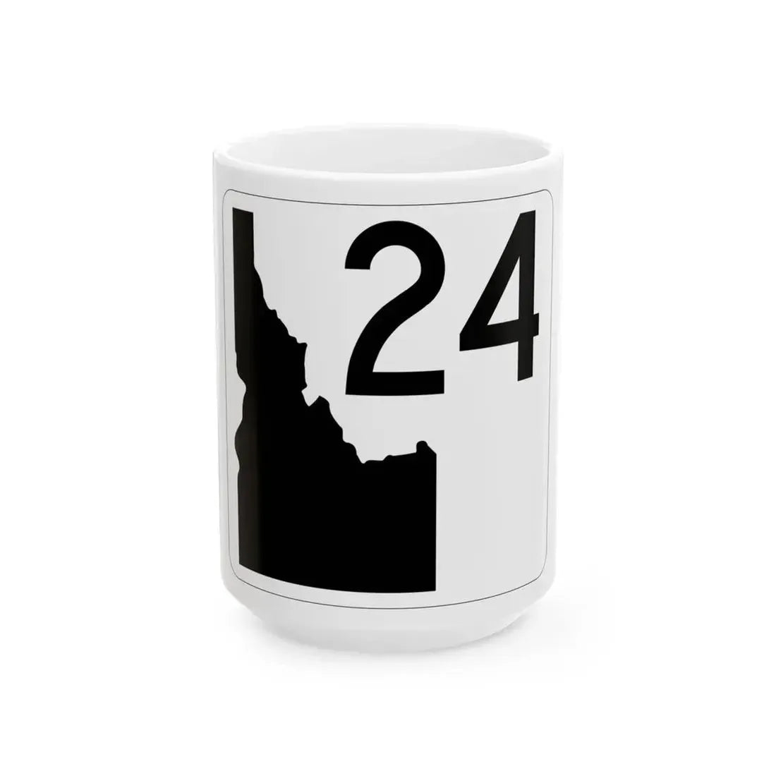 Idaho 24 (Idaho) (Road Sign) White Coffee Mug 15oz - Go Mug Yourself