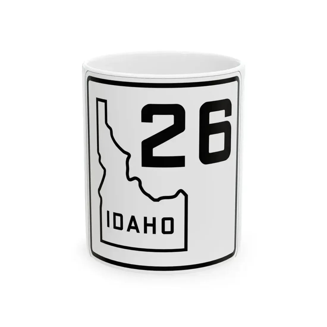Idaho 26 1930 (Idaho) (Road Sign) White Coffee Mug 11oz - Go Mug Yourself