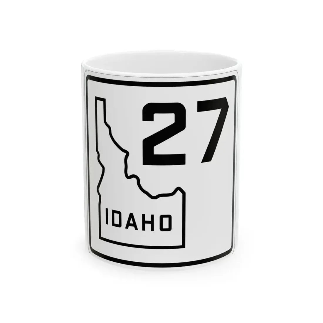 Idaho 27 1930 (Idaho) (Road Sign) White Coffee Mug 11oz - Go Mug Yourself