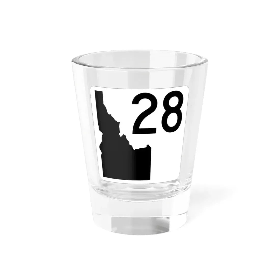 Idaho 28 (Idaho) (Road Sign) Shot Glass 1.5oz 1.5oz - Go Mug Yourself