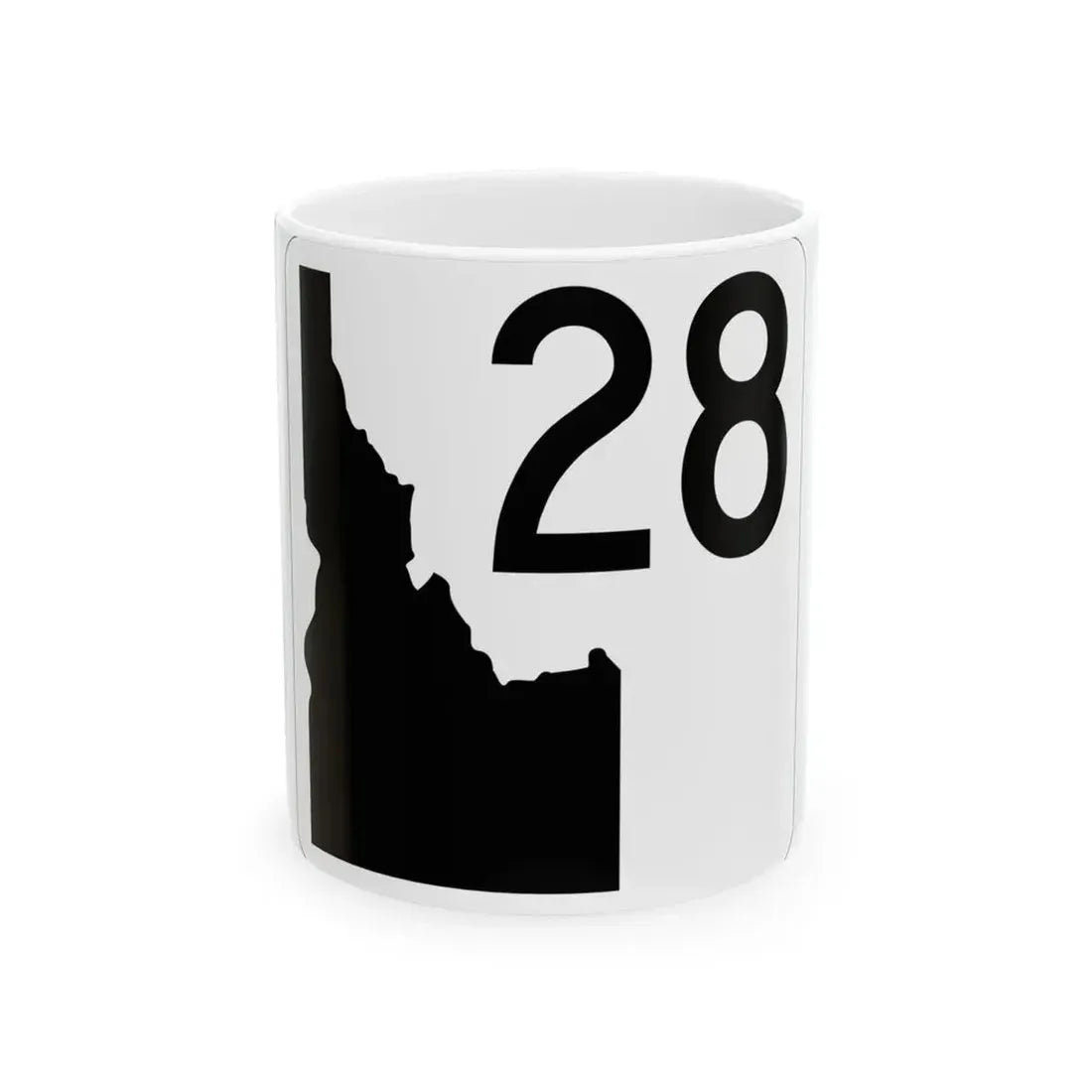 Idaho 28 (Idaho) (Road Sign) White Coffee Mug 11oz - Go Mug Yourself