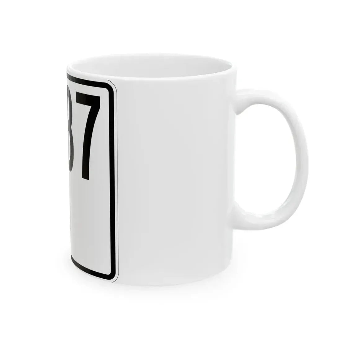 Idaho 287 1955 (Idaho) (Road Sign) White Coffee Mug - Go Mug Yourself