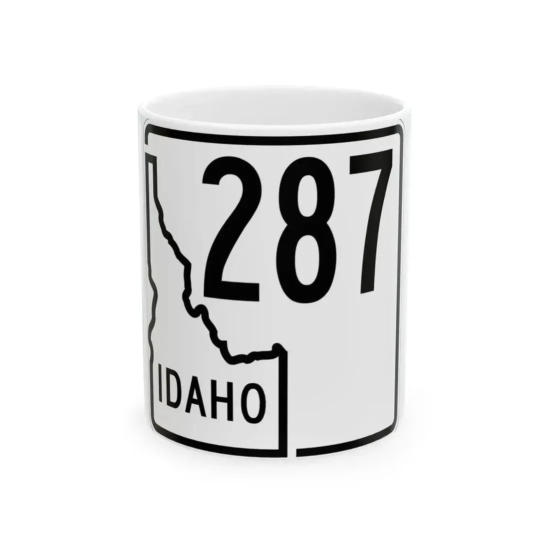 Idaho 287 1955 (Idaho) (Road Sign) White Coffee Mug - Go Mug Yourself