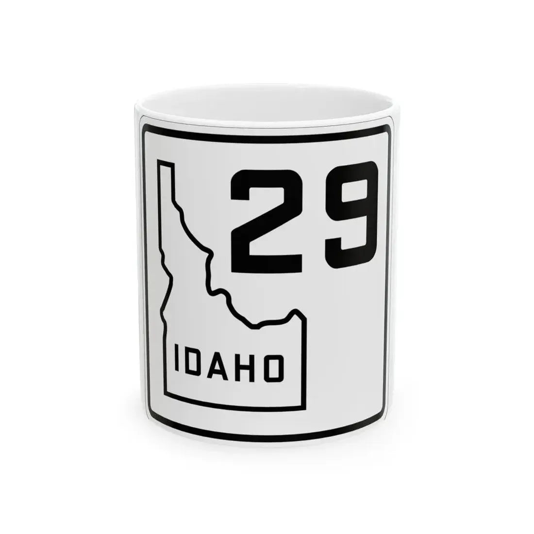 Idaho 29 1930 (Idaho) (Road Sign) White Coffee Mug 11oz - Go Mug Yourself