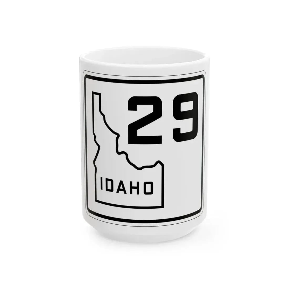 Idaho 29 1930 (Idaho) (Road Sign) White Coffee Mug 15oz - Go Mug Yourself