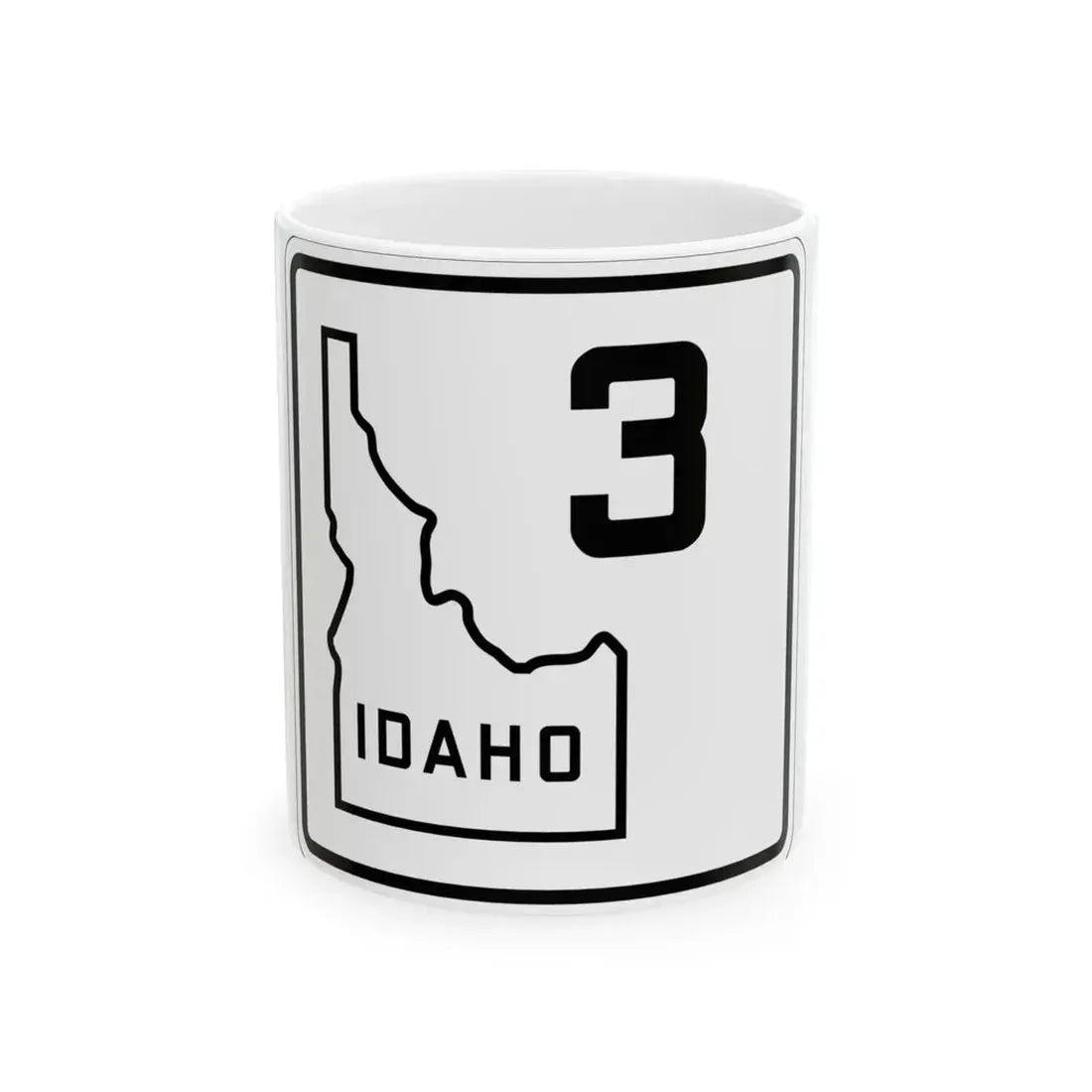 Idaho 3 1930 (Idaho) (Road Sign) White Coffee Mug 11oz - Go Mug Yourself