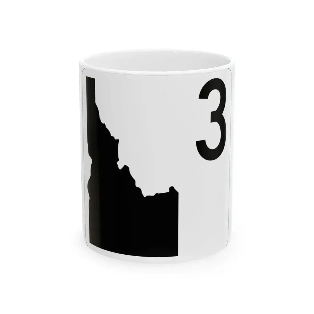 Idaho 3 (Idaho) (Road Sign) White Coffee Mug 11oz - Go Mug Yourself