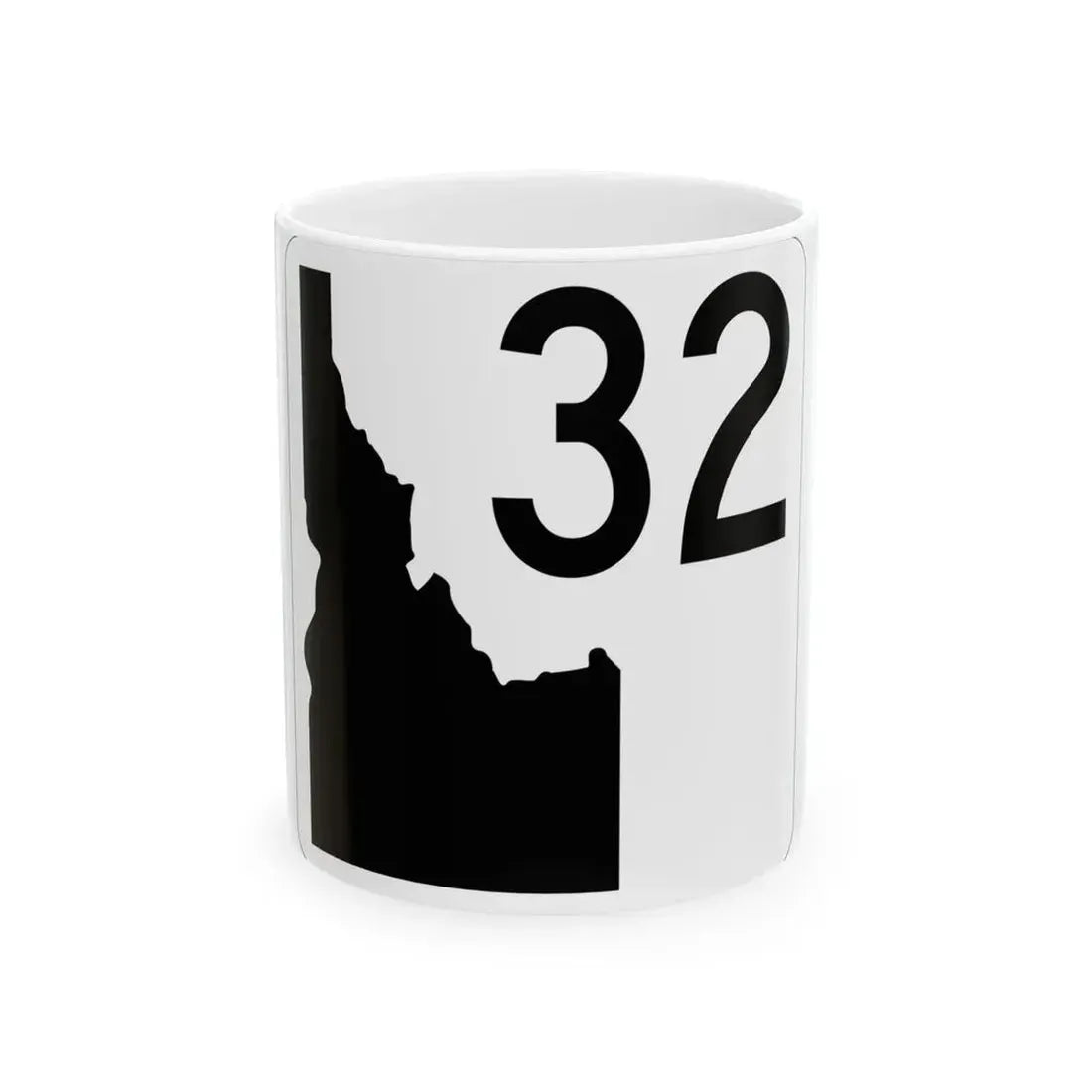 Idaho 32 (Idaho) (Road Sign) White Coffee Mug 11oz - Go Mug Yourself