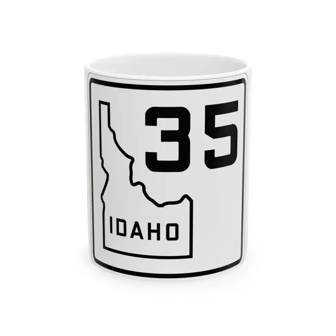 Idaho 35 1930 (Idaho) (Road Sign) White Coffee Mug 11oz - Go Mug Yourself