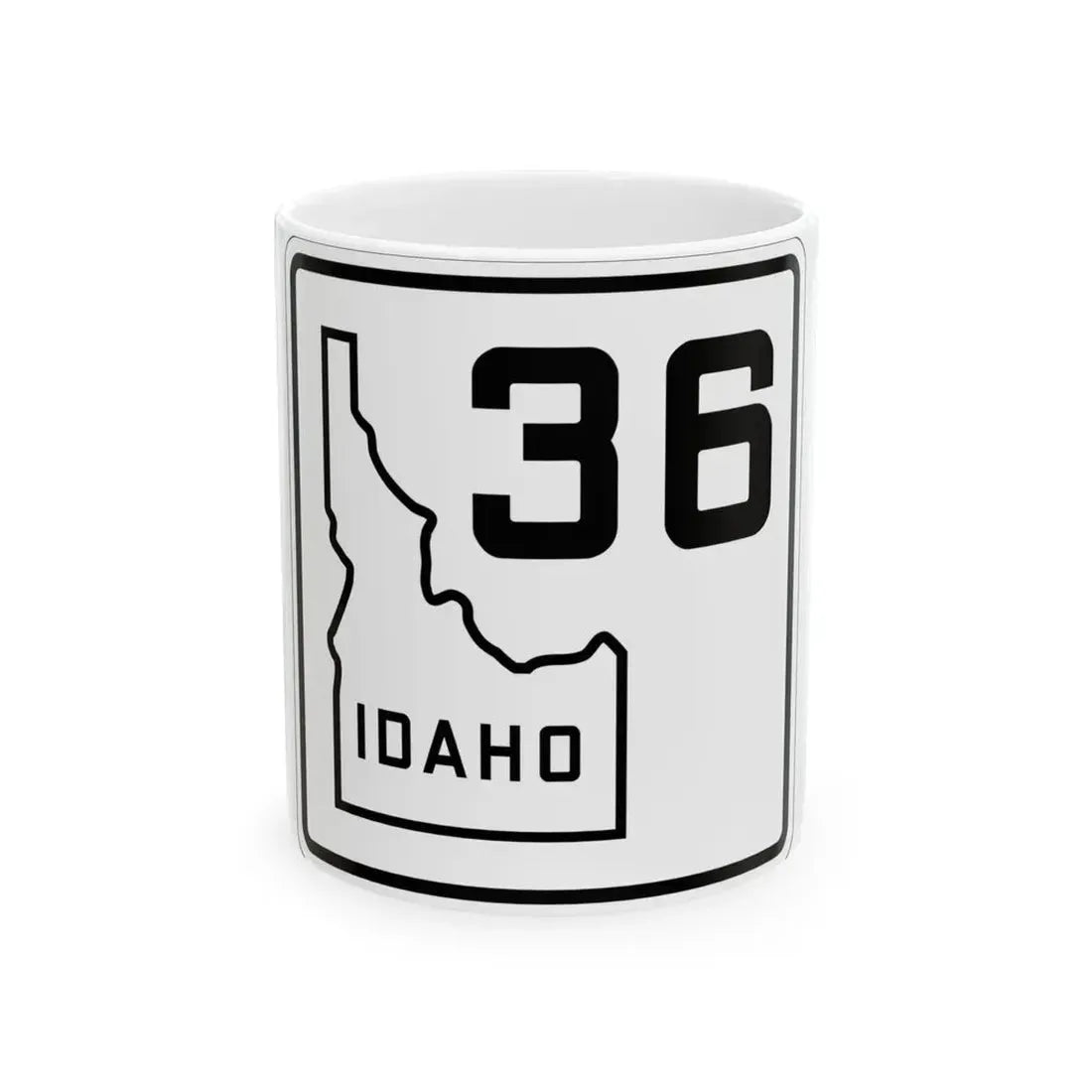 Idaho 36 1930 (Idaho) (Road Sign) White Coffee Mug 11oz - Go Mug Yourself