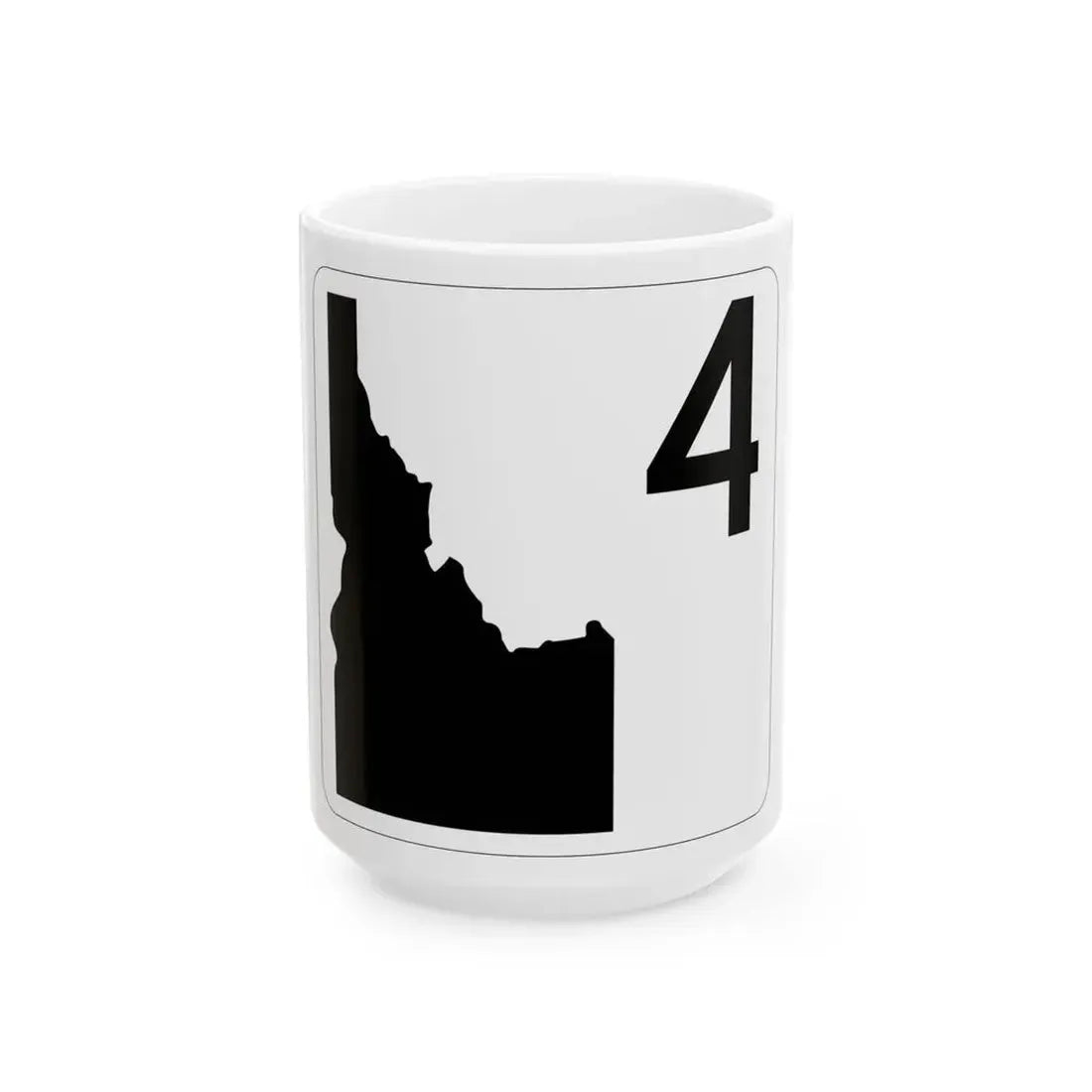 Idaho 4 (Idaho) (Road Sign) White Coffee Mug 15oz - Go Mug Yourself