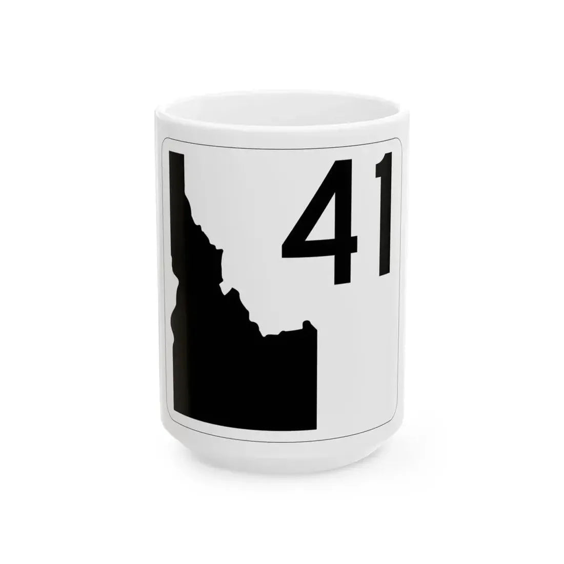 Idaho 41 (Idaho) (Road Sign) White Coffee Mug 15oz - Go Mug Yourself