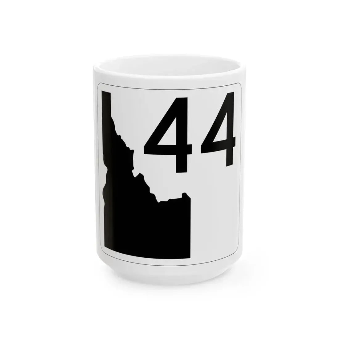 Idaho 44 (Idaho) (Road Sign) White Coffee Mug 15oz - Go Mug Yourself