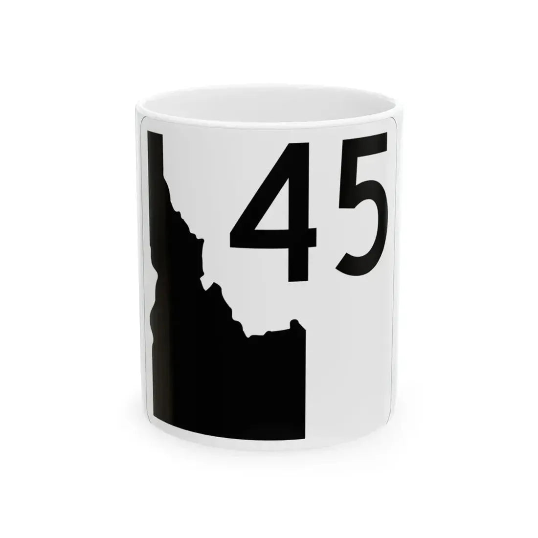 Idaho 45 (Idaho) (Road Sign) White Coffee Mug 11oz - Go Mug Yourself