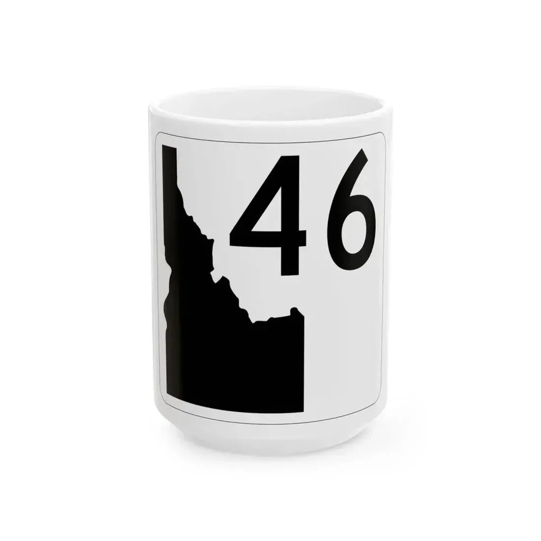 Idaho 46 (Idaho) (Road Sign) White Coffee Mug 15oz - Go Mug Yourself