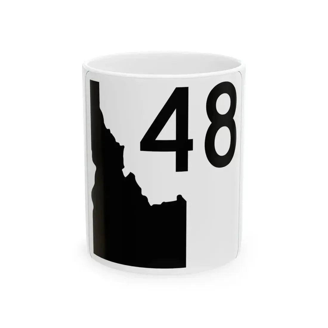 Idaho 48 (Idaho) (Road Sign) White Coffee Mug 11oz - Go Mug Yourself
