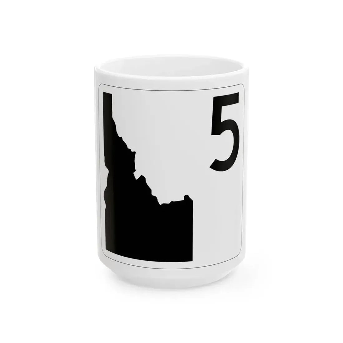 Idaho 5 (Idaho) (Road Sign) White Coffee Mug 15oz - Go Mug Yourself