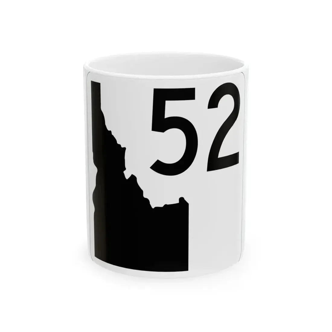 Idaho 52 (Idaho) (Road Sign) White Coffee Mug 11oz - Go Mug Yourself