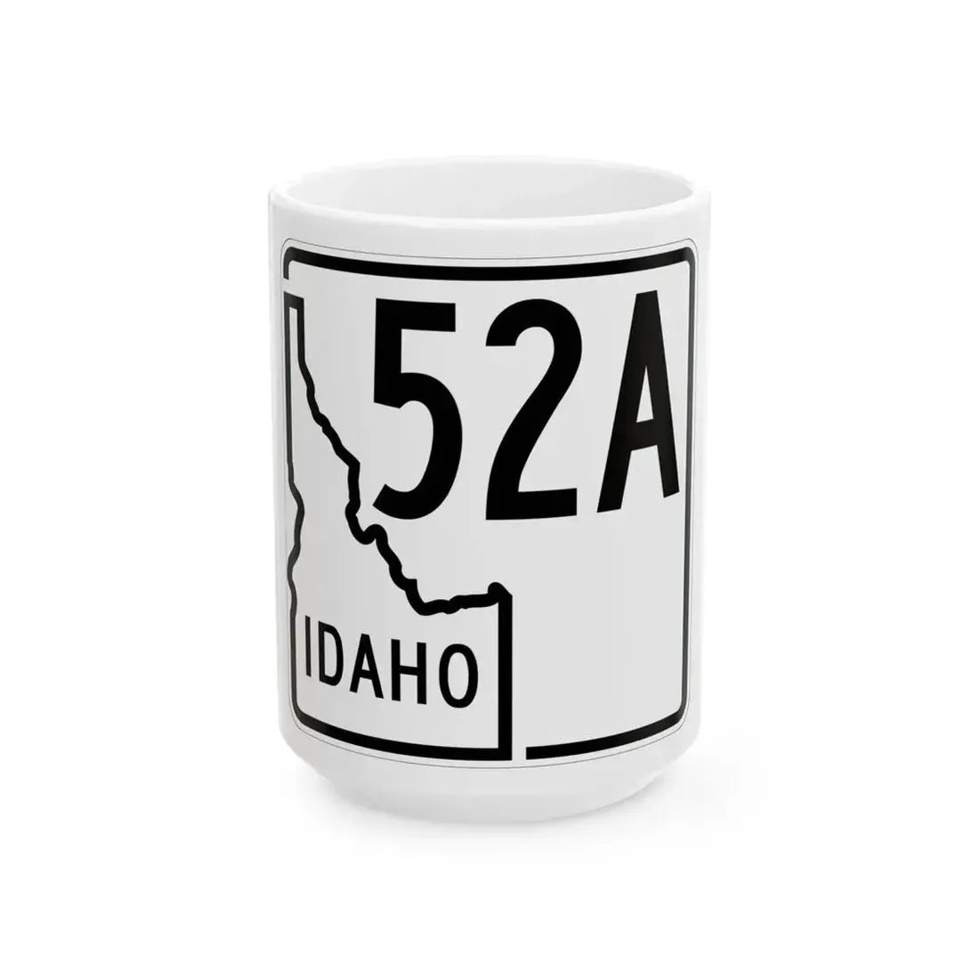 Idaho 52A 1955 (Idaho) (Road Sign) White Coffee Mug 15oz - Go Mug Yourself