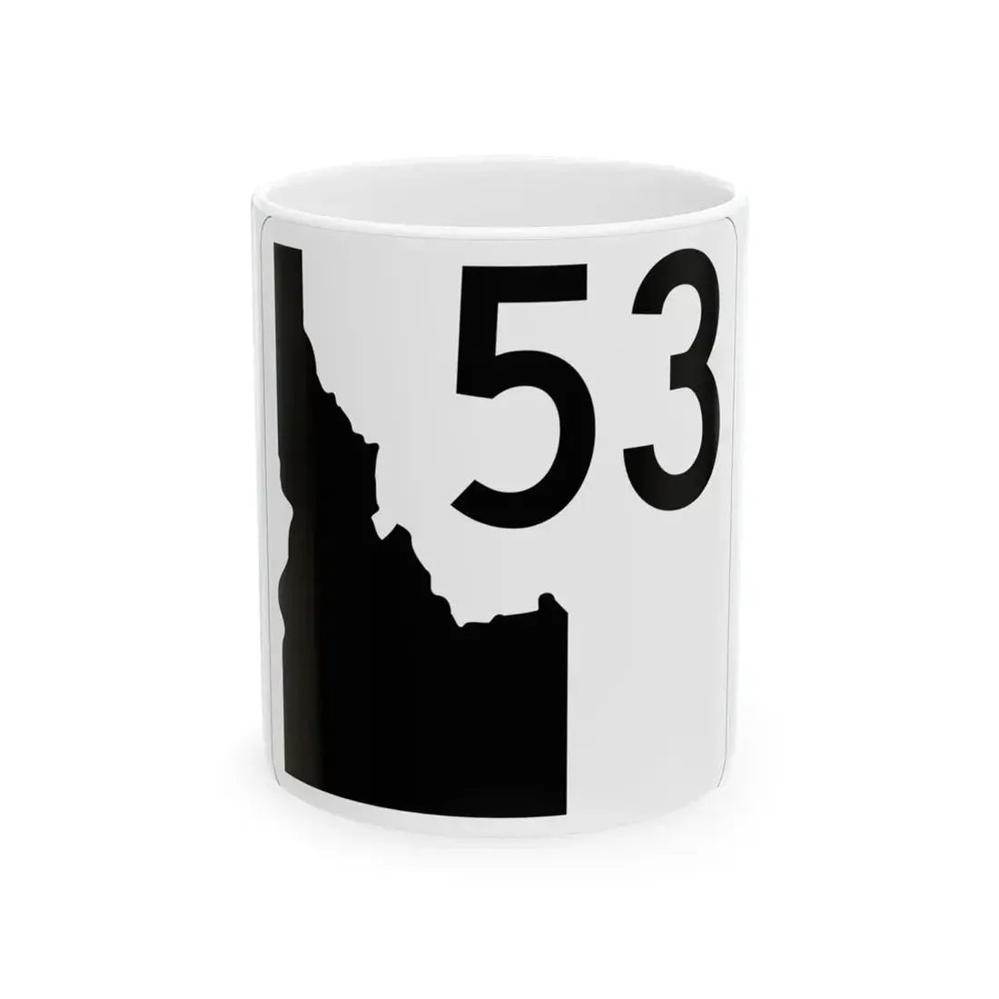 Idaho 53 (Idaho) (Road Sign) White Coffee Mug 11oz - Go Mug Yourself