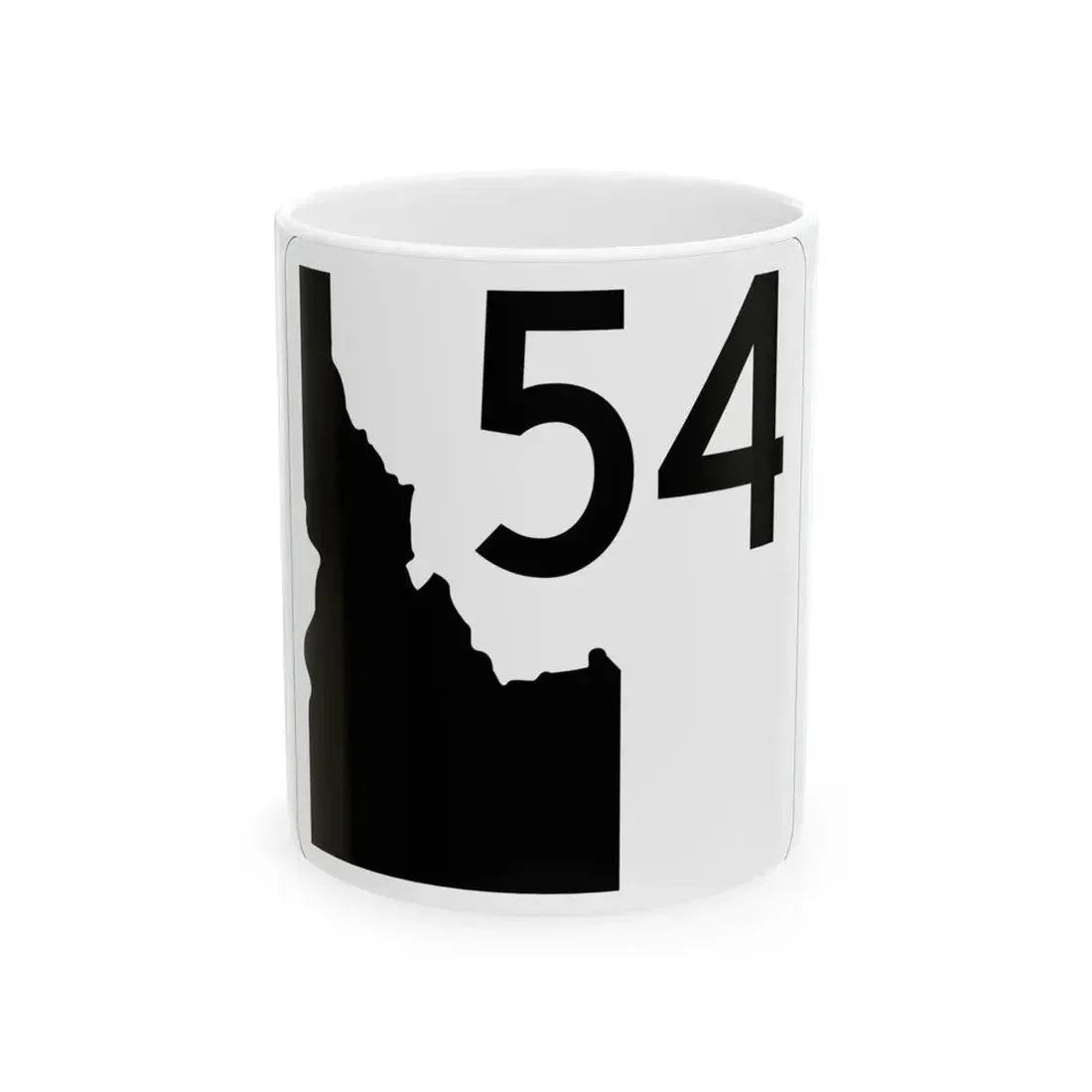 Idaho 54 (Idaho) (Road Sign) White Coffee Mug 11oz - Go Mug Yourself