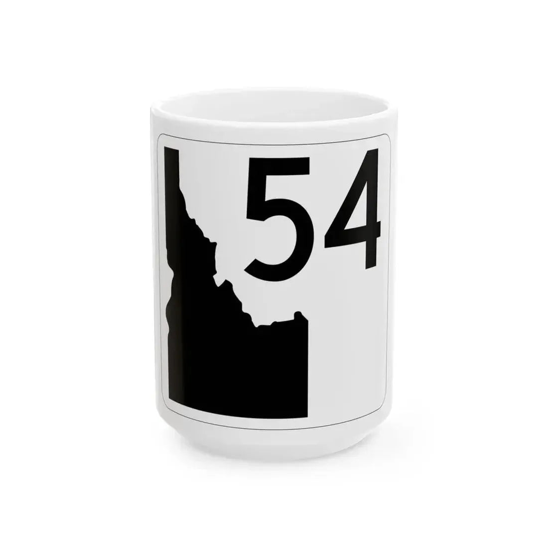 Idaho 54 (Idaho) (Road Sign) White Coffee Mug 15oz - Go Mug Yourself