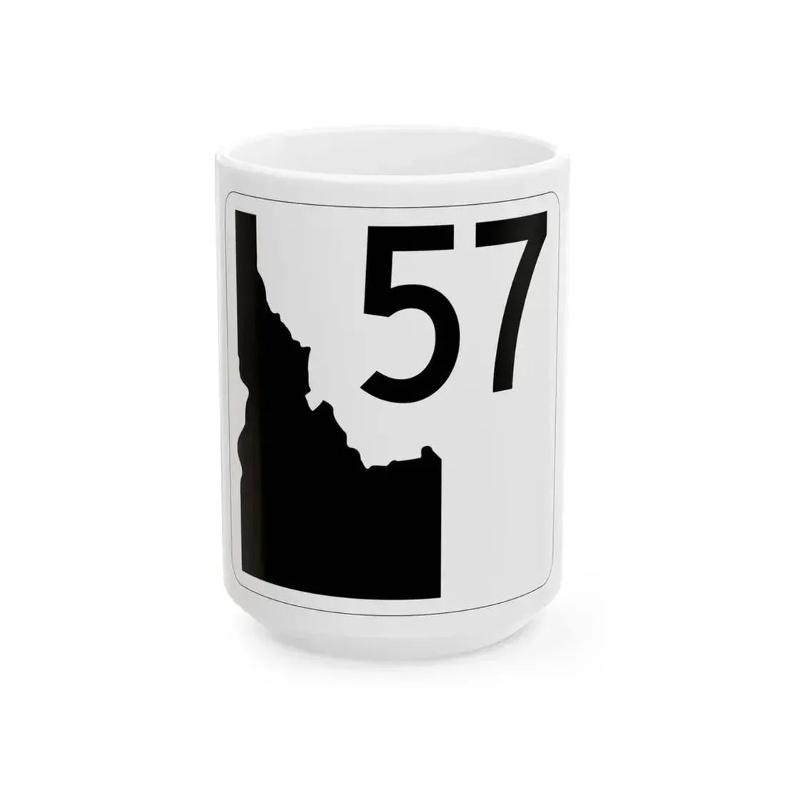 Idaho 57 (Idaho) (Road Sign) White Coffee Mug 15oz - Go Mug Yourself