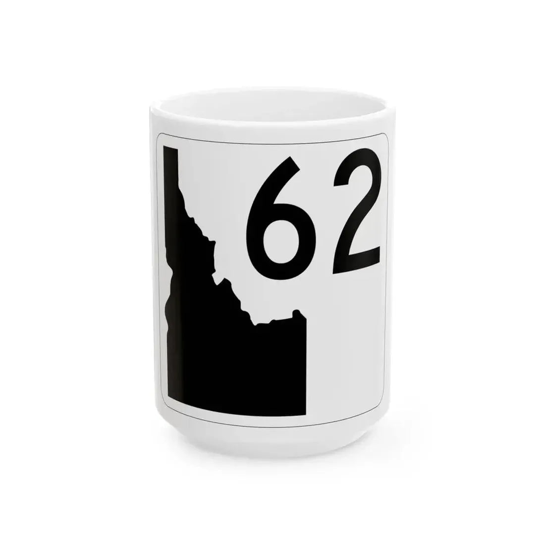 Idaho 62 (Idaho) (Road Sign) White Coffee Mug 15oz - Go Mug Yourself