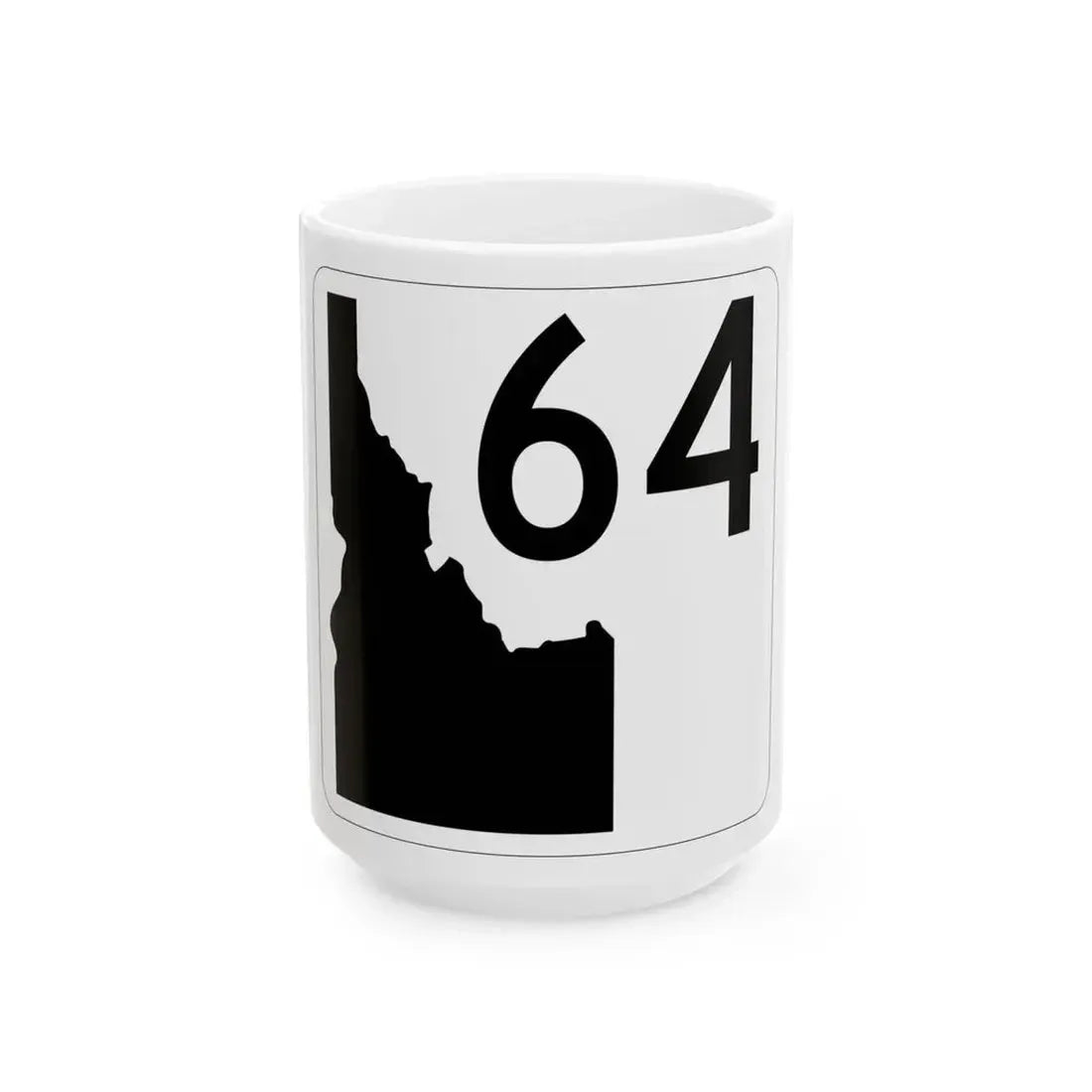 Idaho 64 (Idaho) (Road Sign) White Coffee Mug 15oz - Go Mug Yourself