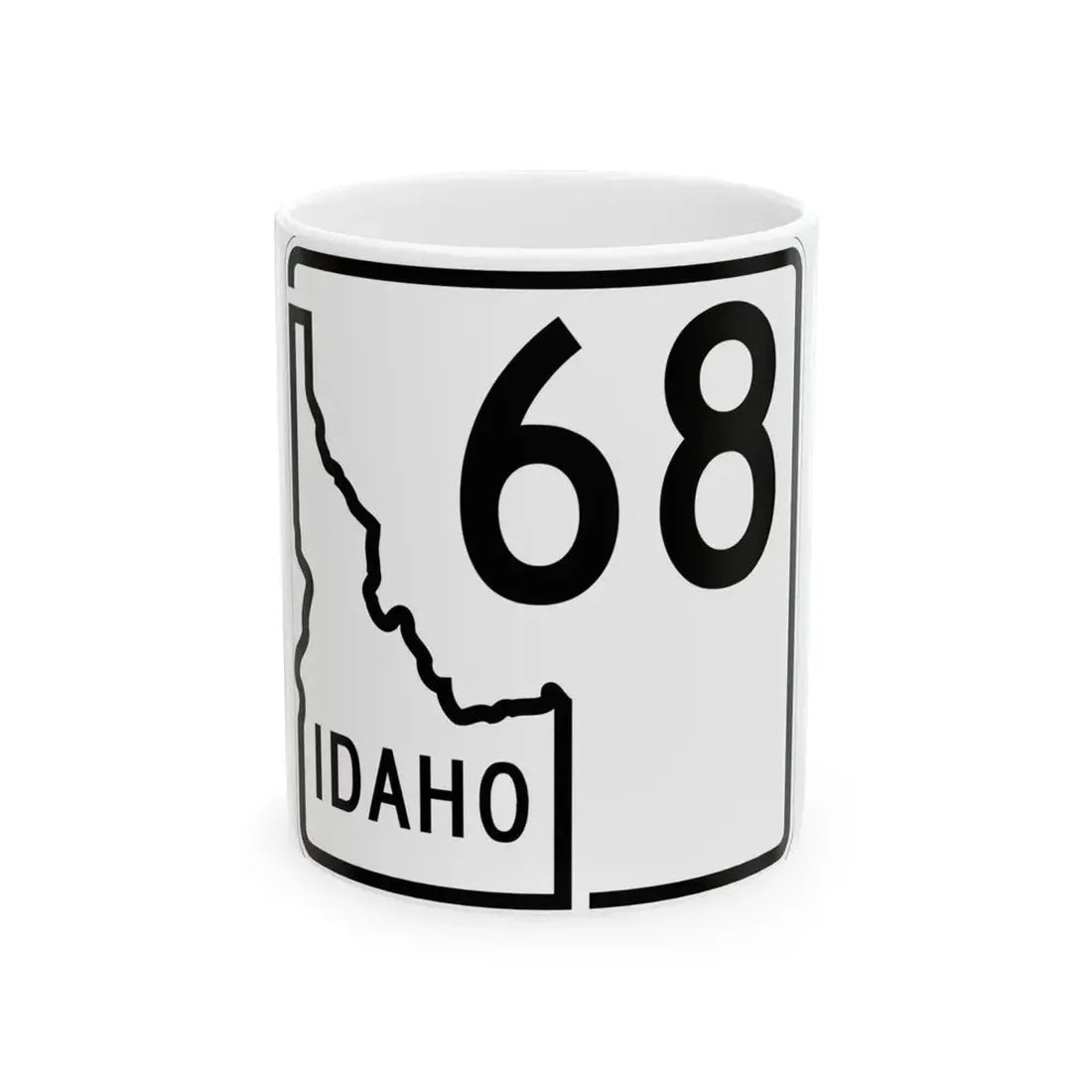 Idaho 68 1955 (Idaho) (Road Sign) White Coffee Mug 11oz - Go Mug Yourself