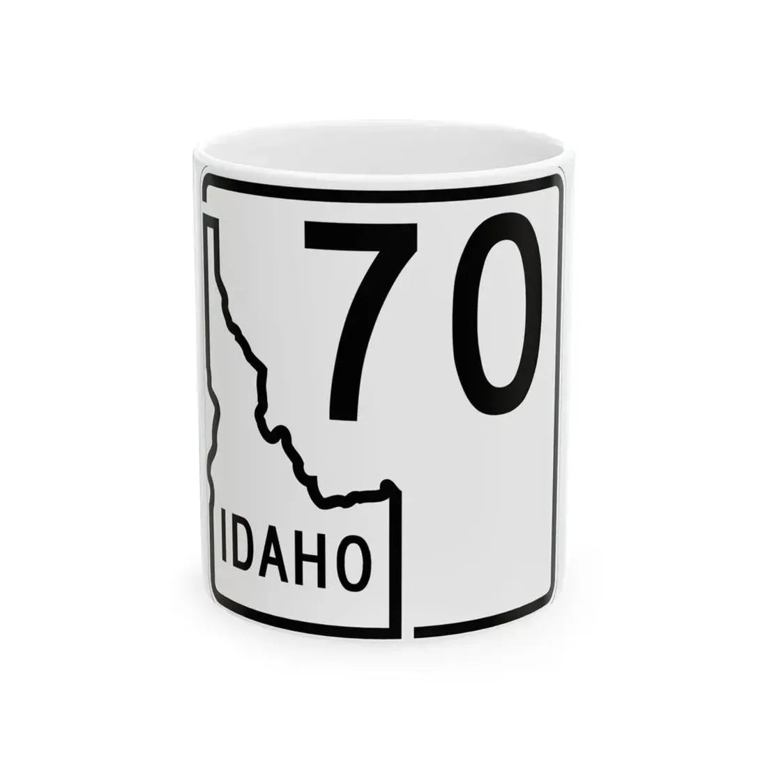 Idaho 70 1955 (Idaho) (Road Sign) White Coffee Mug 11oz - Go Mug Yourself