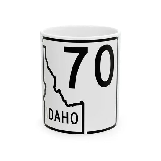 Idaho 70 1955 (Idaho) (Road Sign) White Coffee Mug 11oz - Go Mug Yourself