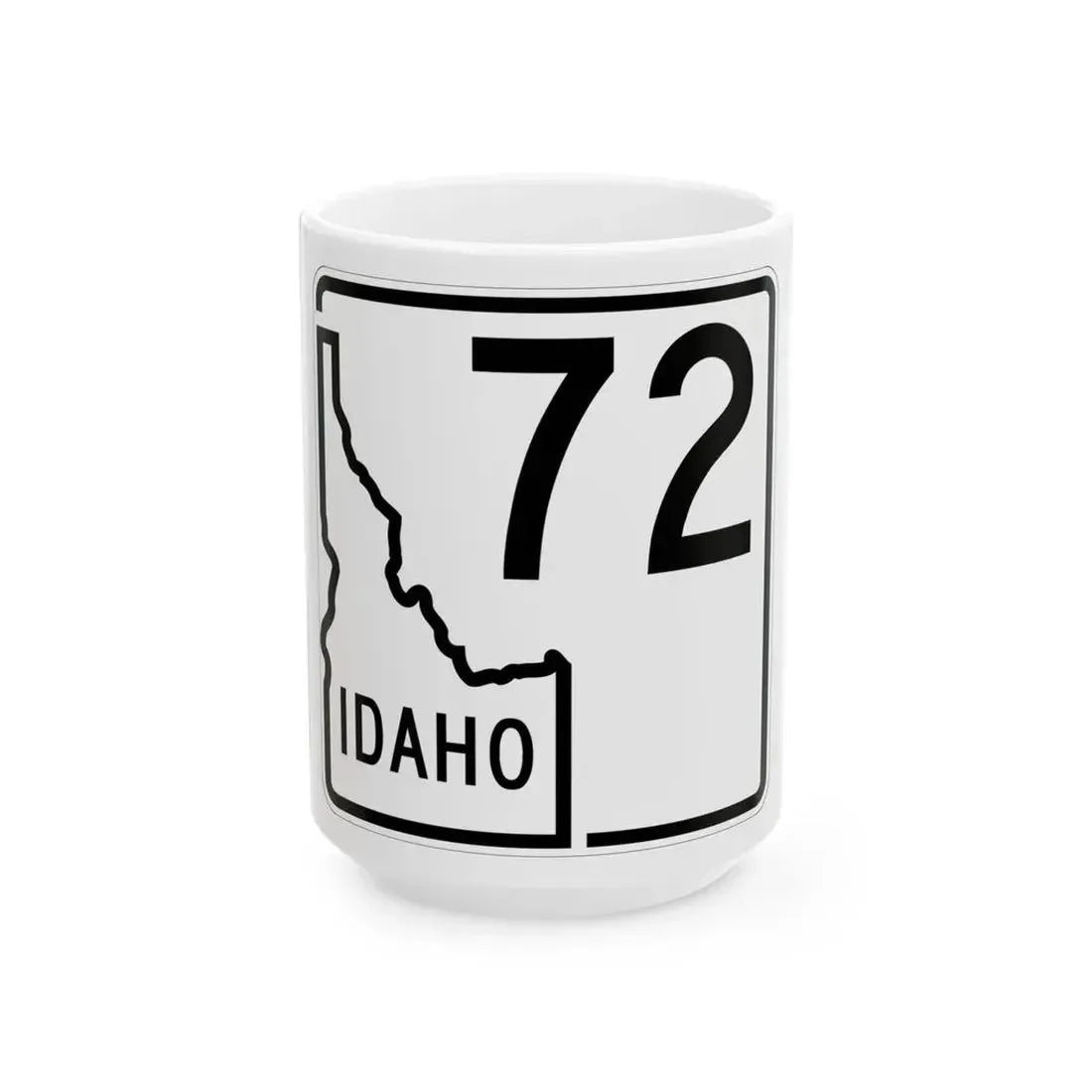 Idaho 72 1955 (Idaho) (Road Sign) White Coffee Mug 15oz - Go Mug Yourself