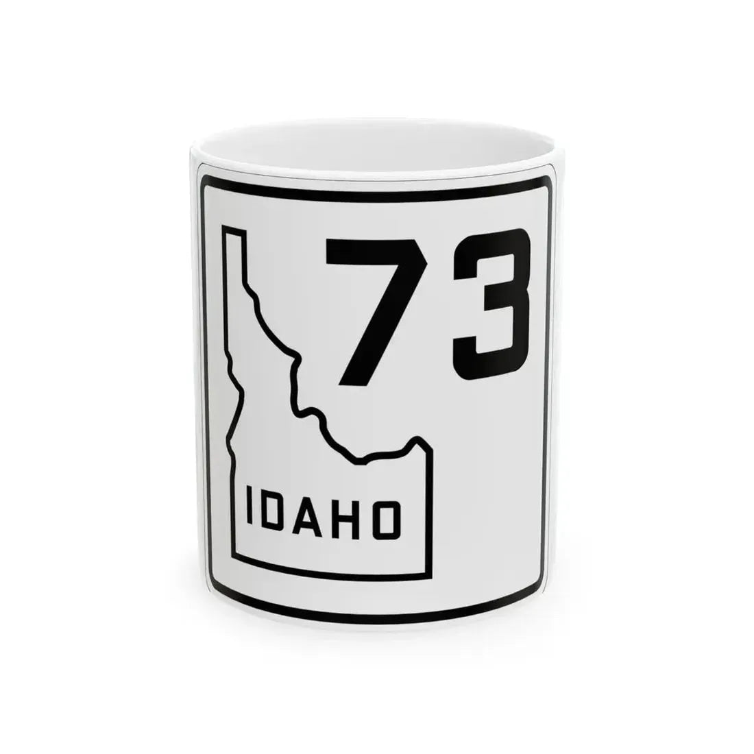 Idaho 73 1930 (Idaho) (Road Sign) White Coffee Mug 11oz - Go Mug Yourself
