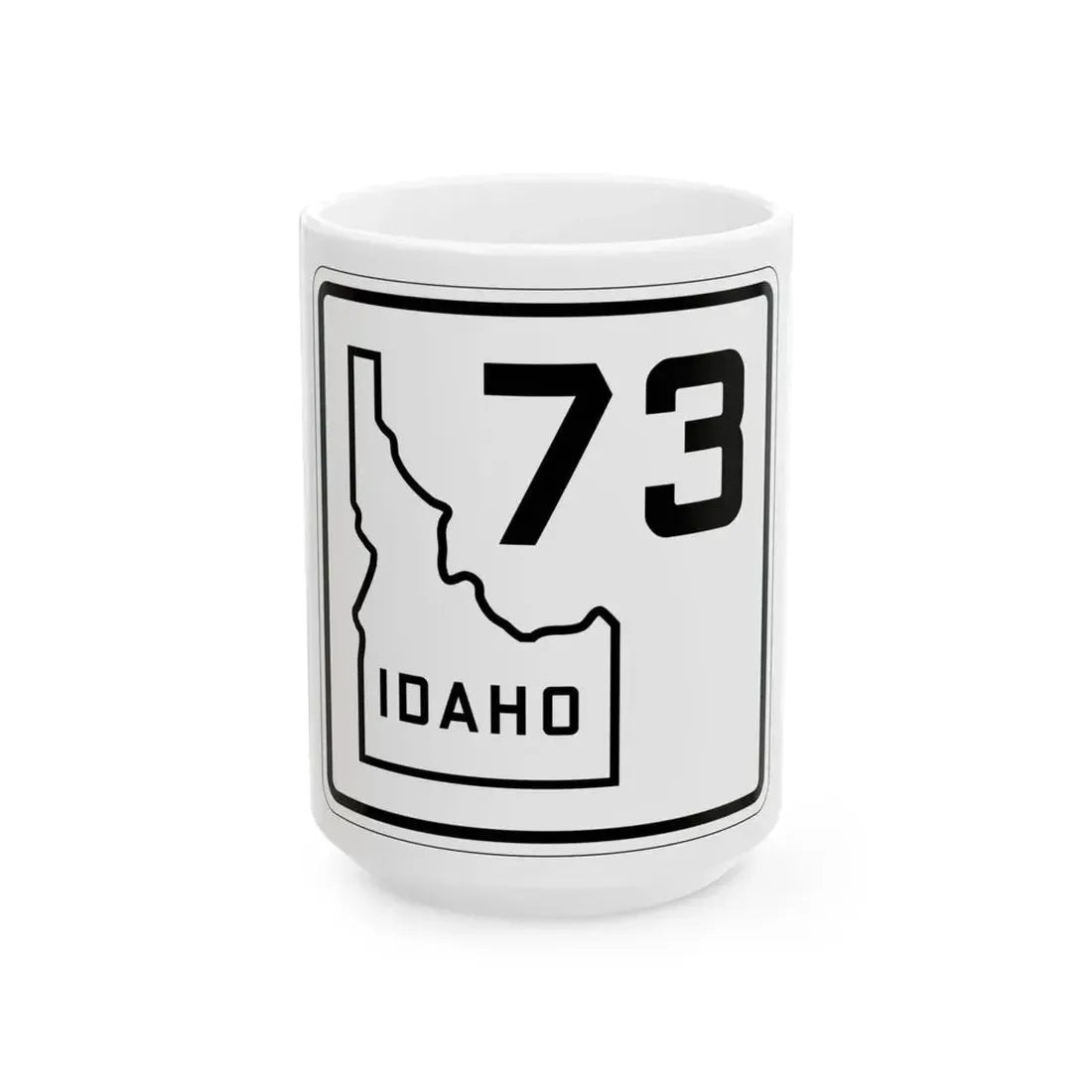 Idaho 73 1930 (Idaho) (Road Sign) White Coffee Mug 15oz - Go Mug Yourself