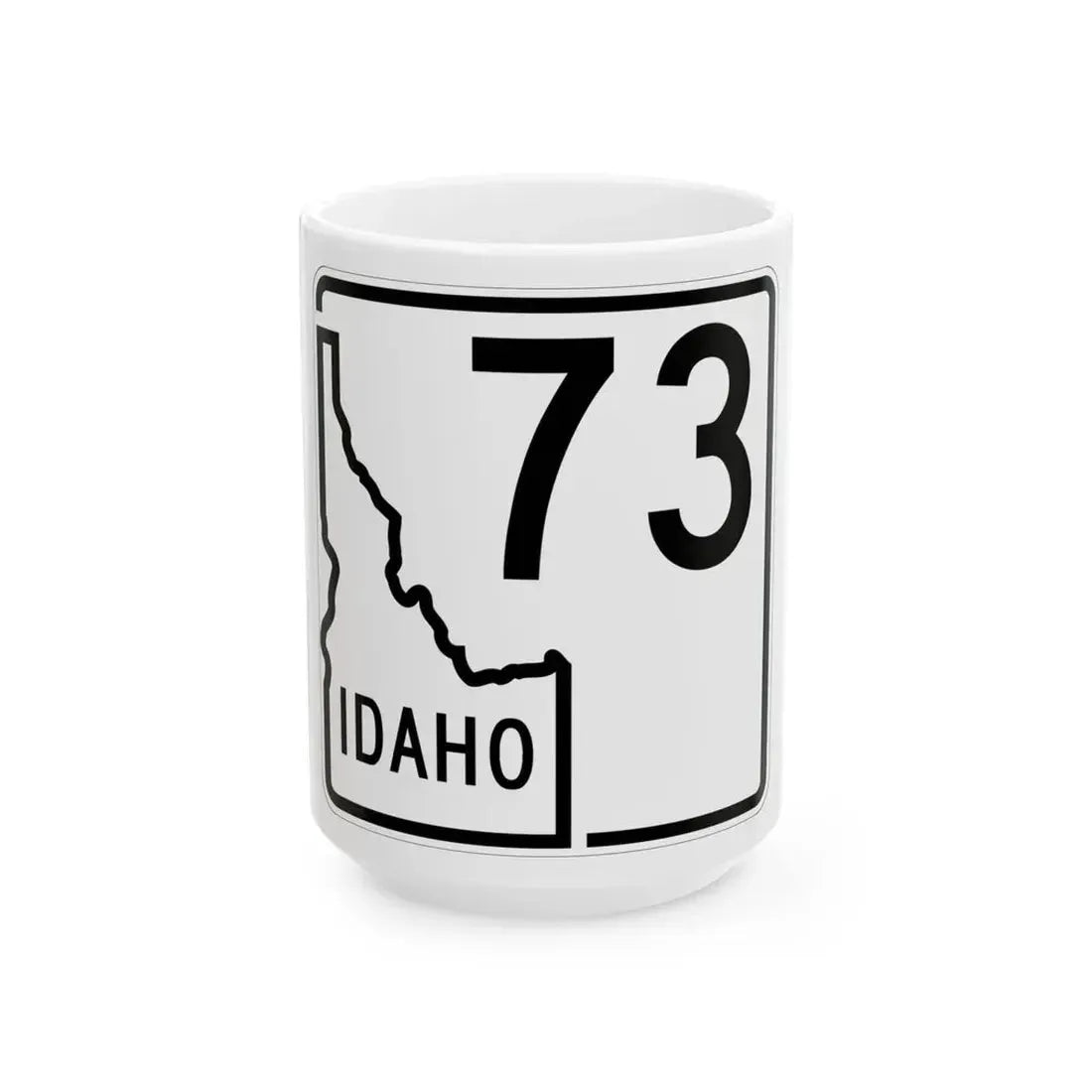 Idaho 73 1955 (Idaho) (Road Sign) White Coffee Mug 15oz - Go Mug Yourself