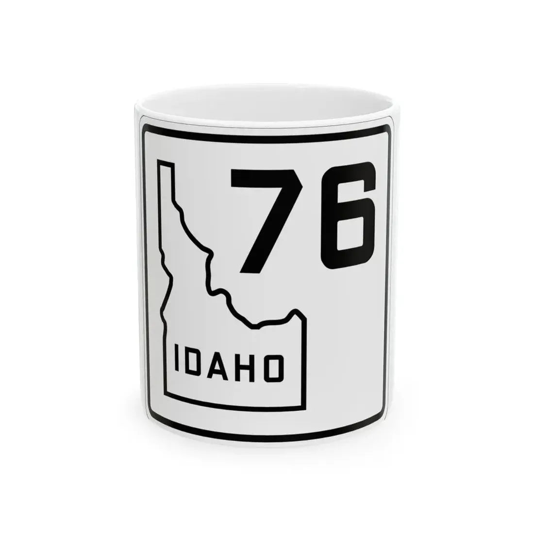 Idaho 76 1930 (Idaho) (Road Sign) White Coffee Mug 11oz - Go Mug Yourself