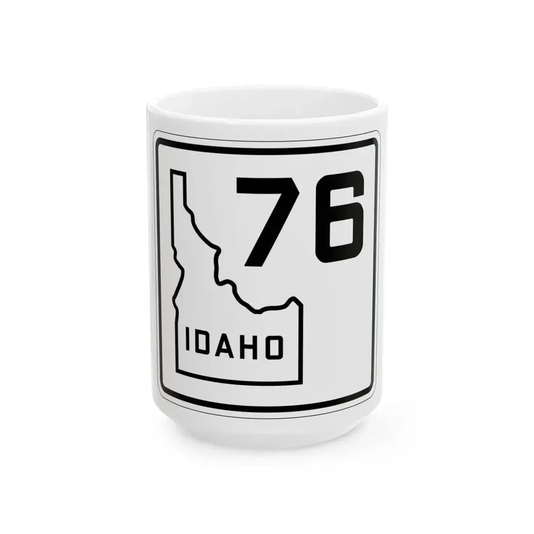 Idaho 76 1930 (Idaho) (Road Sign) White Coffee Mug 15oz - Go Mug Yourself