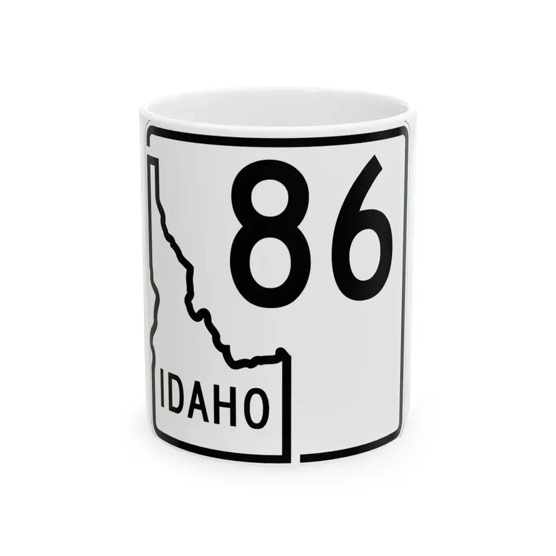 Idaho 86 1955 (Idaho) (Road Sign) White Coffee Mug 11oz - Go Mug Yourself