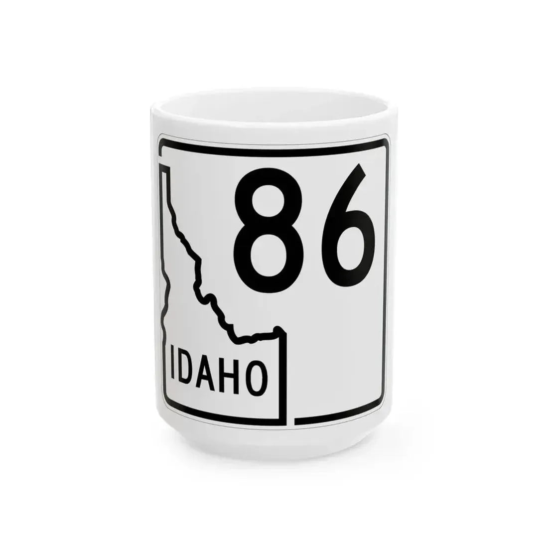 Idaho 86 1955 (Idaho) (Road Sign) White Coffee Mug 15oz - Go Mug Yourself
