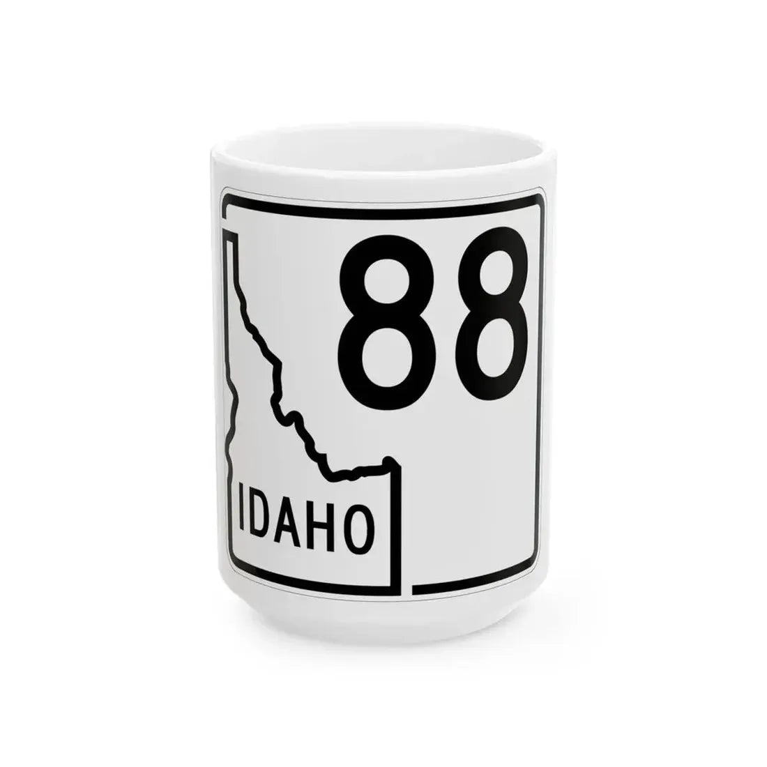 Idaho 88 1955 (Idaho) (Road Sign) White Coffee Mug 15oz - Go Mug Yourself